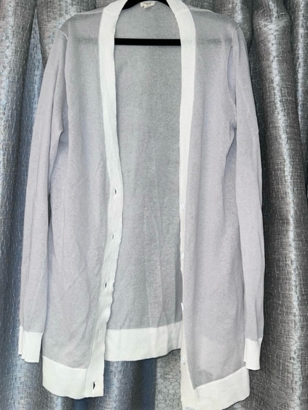 Jcrew lightweight gray and white sweater size S